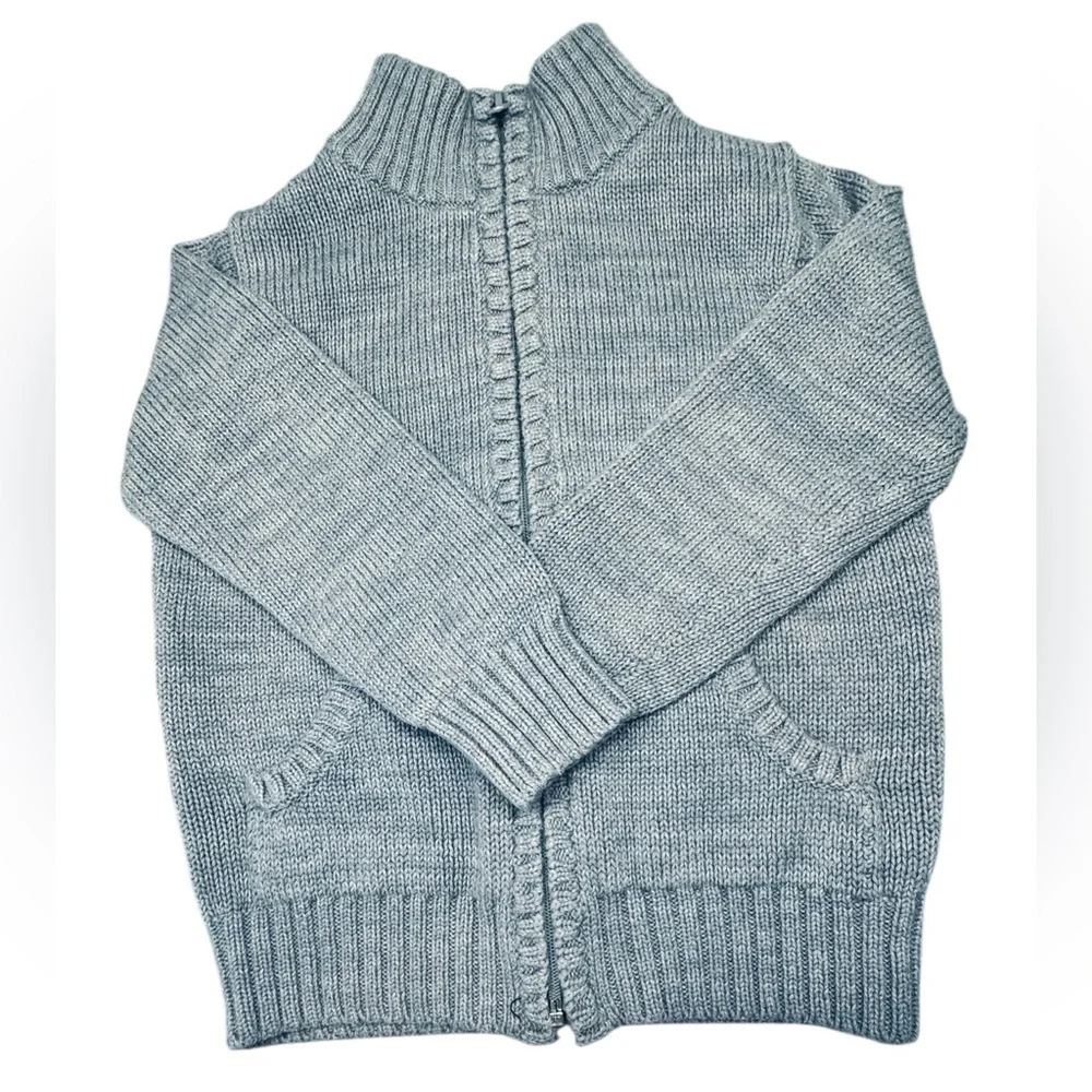 OLD NAVY Gray Knit Zip-Up Cardigan (Size 4T)